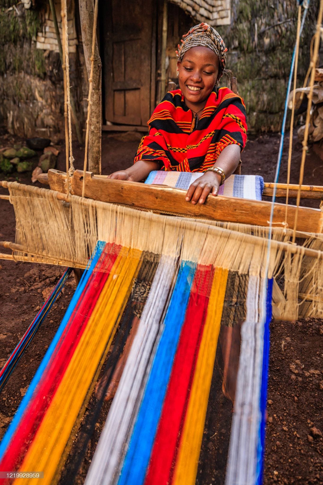 Weaver at work